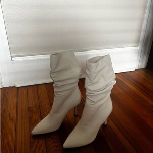 Steve Madden Cream Ankle Booties